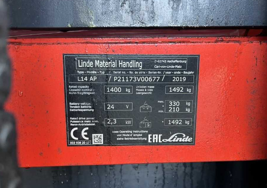 Stacker Linde L14AP: picture 8