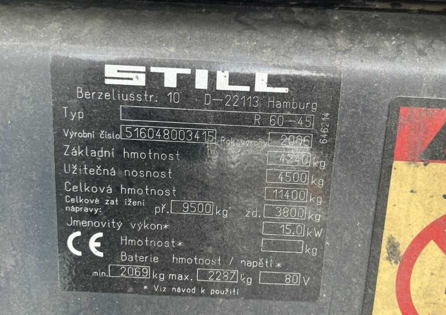 Still R60-45 - Electric forklift: picture 4 Still R60-45 - Electric forklift: picture 4