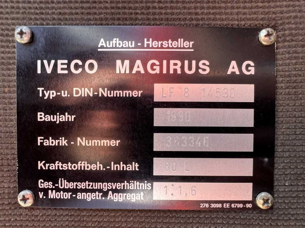 Fire truck Iveco 90-16 AW 4x4 LF8 Feuerwehr Standheizung 9 Sitze: picture 15