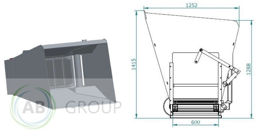 ArkMET feeding shovel with conveyor belt A605.150, 1.5 m - Livestock equipment: picture 4 ArkMET feeding shovel with conveyor belt A605.150, 1.5 m - Livestock equipment: picture 4
