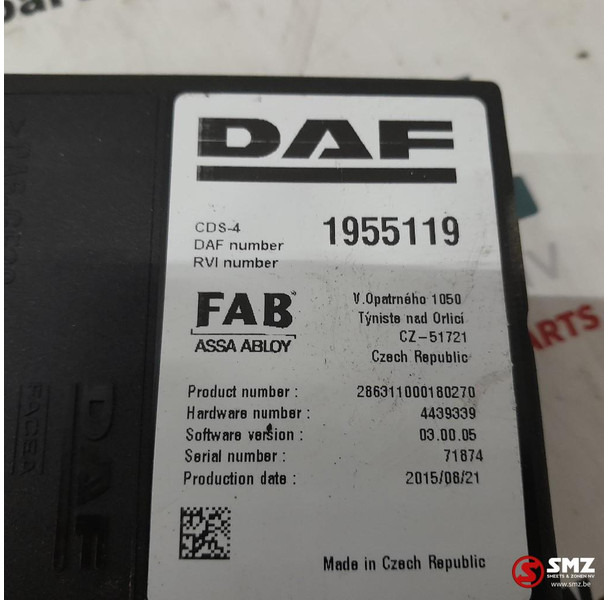 DAF Occ ECU CDS4 regeleenheid DAF - ECU for Truck: picture 5 DAF Occ ECU CDS4 regeleenheid DAF - ECU for Truck: picture 5