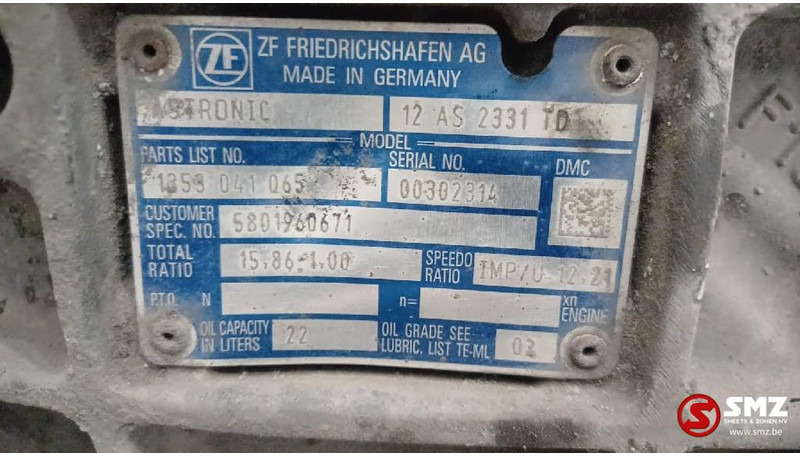 Iveco Occ versnellingsbak + intarder 12AS2331TD Iveco - Gearbox for Truck: picture 5 Iveco Occ versnellingsbak + intarder 12AS2331TD Iveco - Gearbox for Truck: picture 5