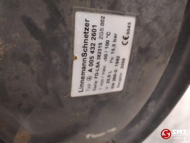 Mercedes-Benz Occ set luchtketels 4L 7.5L 25L 15.5Bar Mercedes A - Spare parts for Truck: picture 5 Mercedes-Benz Occ set luchtketels 4L 7.5L 25L 15.5Bar Mercedes A - Spare parts for Truck: picture 5