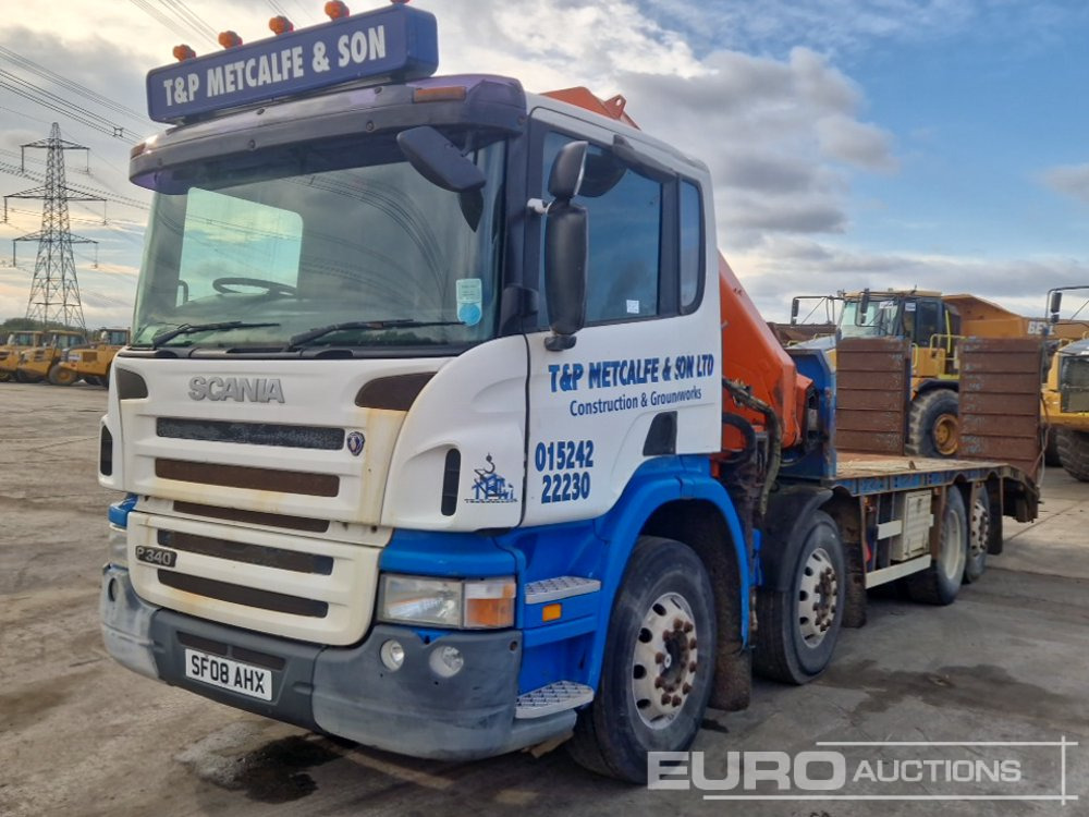 2008 Scania P340 - Autotransporter truck, Crane truck: picture 1 2008 Scania P340 - Autotransporter truck, Crane truck: picture 1