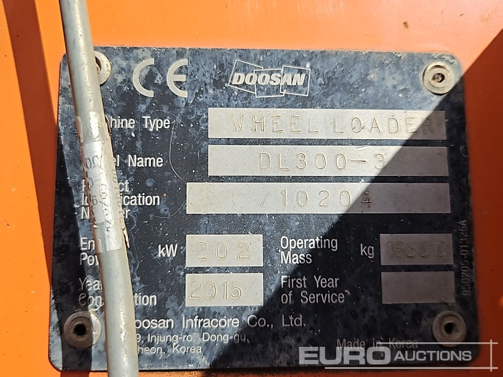 Wheel loader 2015 Doosan DL300-3: picture 49