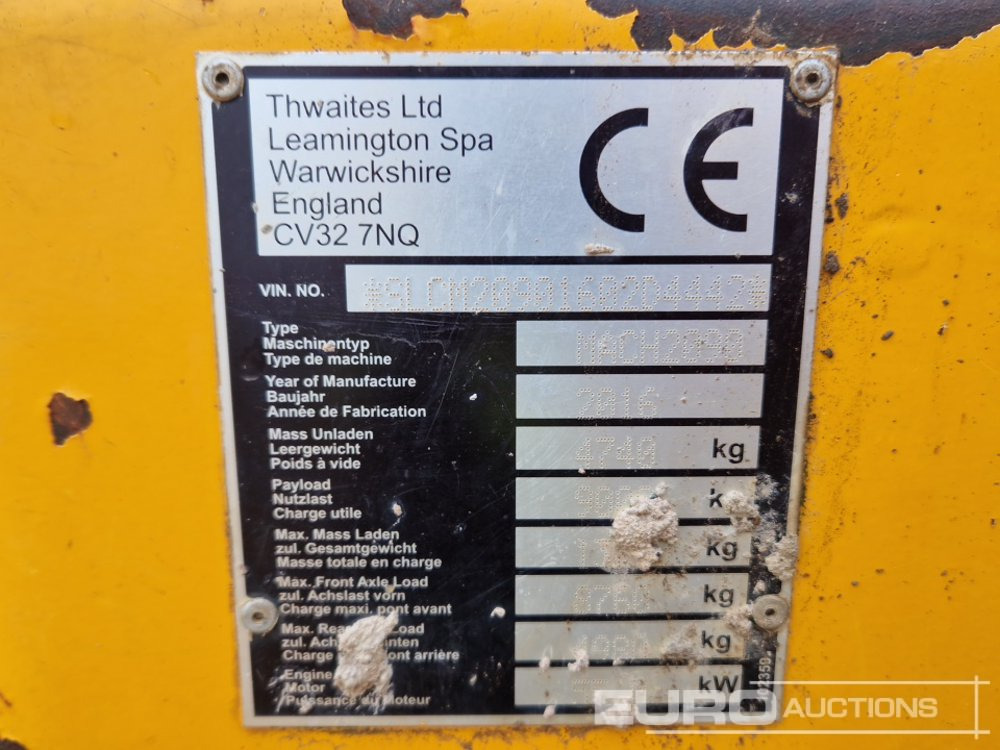 Mini dumper 2016 Thwaites 9 Ton: picture 41