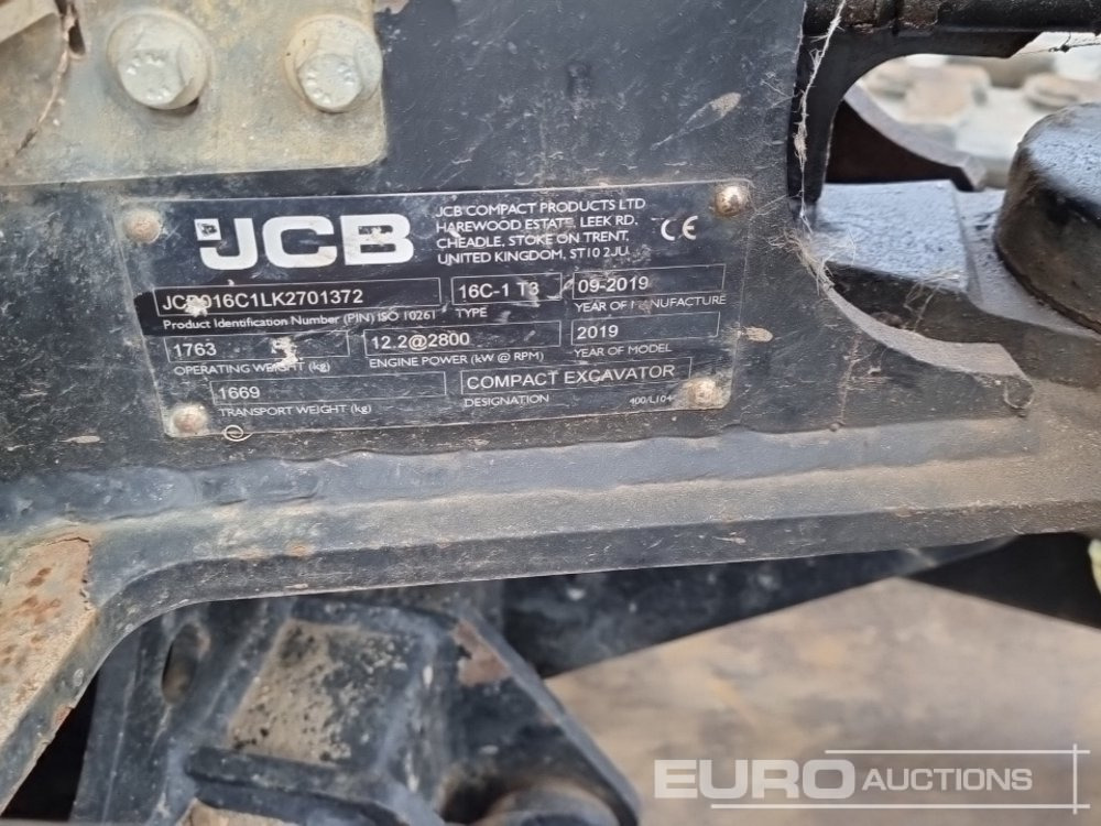 Mini excavator 2019 JCB 16C-1: picture 41