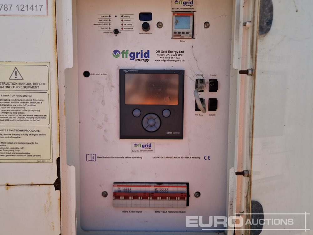 Construction equipment Off Grid 400 Volt Battery Bank Canopy (No Batteries) (Spares): picture 15