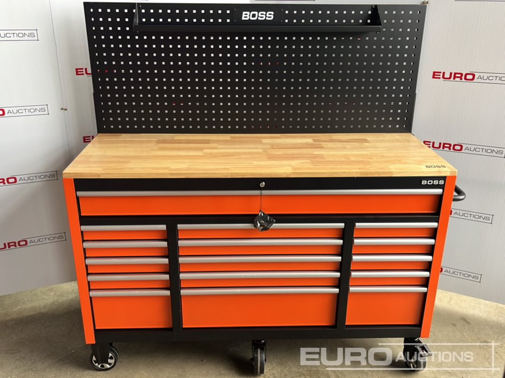 Unused Boss Wheeled Tool Cabinet, 16 Drawers, 492pc Tools - Workshop equipment: picture 2 Unused Boss Wheeled Tool Cabinet, 16 Drawers, 492pc Tools - Workshop equipment: picture 2