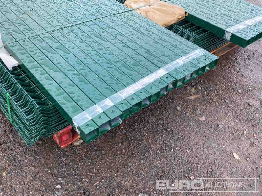 Unused Security Fencing, Green, 25 Panels 2.1m x 2,4m & 26 60mm x 60mm Posts, Fasteners And Fittings - Construction equipment: picture 5 Unused Security Fencing, Green, 25 Panels 2.1m x 2,4m & 26 60mm x 60mm Posts, Fasteners And Fittings - Construction equipment: picture 5