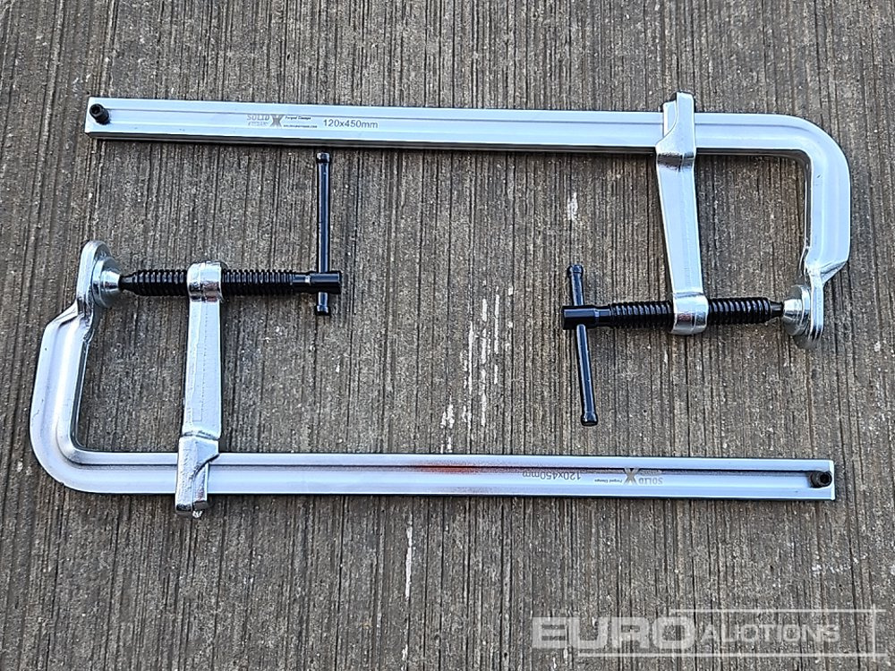Unused Solid X Forged Welding Clamps 120mm x 450mm (2 Pieces) - Workshop equipment: picture 1 Unused Solid X Forged Welding Clamps 120mm x 450mm (2 Pieces) - Workshop equipment: picture 1