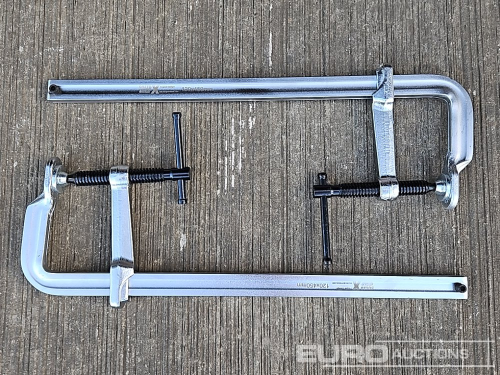Unused Solid X Forged Welding Clamps 120mm x 450mm (2 Pieces) - Workshop equipment: picture 3 Unused Solid X Forged Welding Clamps 120mm x 450mm (2 Pieces) - Workshop equipment: picture 3