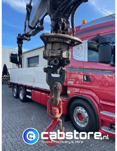 Dropside/ Flatbed truck, Crane truck Scania R520 LB6X2*4HNB Euro 6 - Bouwjaar 2013 - Highline - Opticruise  - Open box + Palfinger PK 24001-K B Autolaadkraan - Good condition !: picture 11