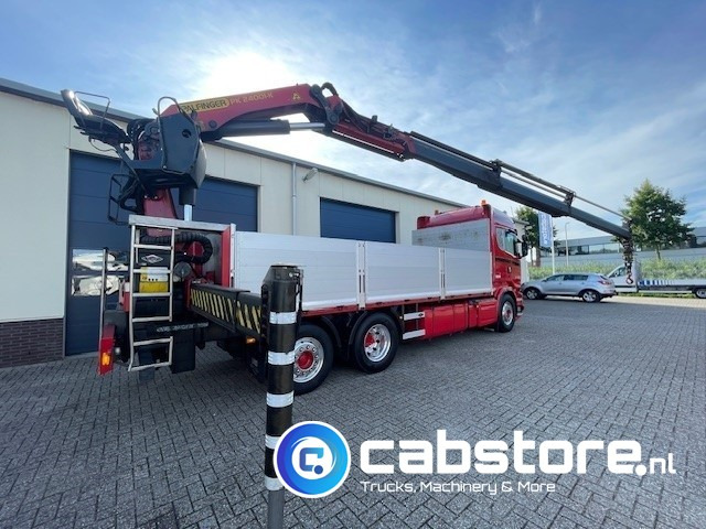 Dropside/ Flatbed truck, Crane truck Scania R520 LB6X2*4HNB Euro 6 - Bouwjaar 2013 - Highline - Opticruise  - Open box + Palfinger PK 24001-K B Autolaadkraan - Good condition !: picture 10