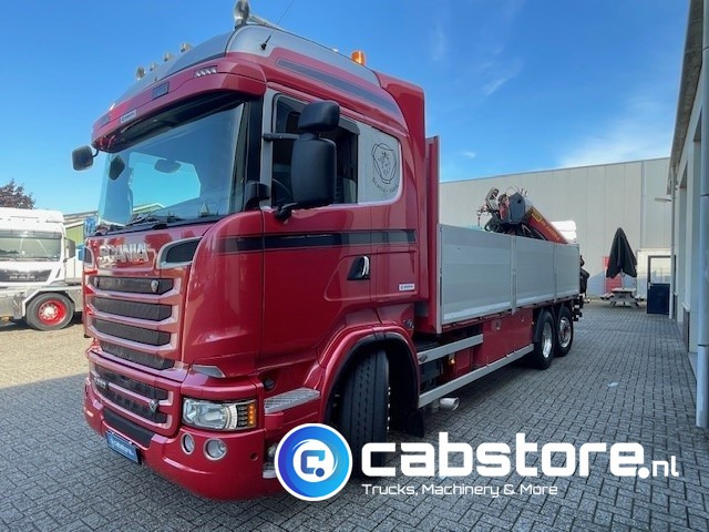 Dropside/ Flatbed truck, Crane truck Scania R520 LB6X2*4HNB Euro 6 - Bouwjaar 2013 - Highline - Opticruise  - Open box + Palfinger PK 24001-K B Autolaadkraan - Good condition !: picture 15