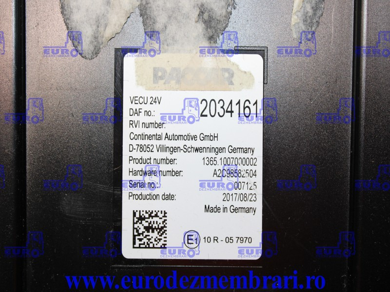 CALCULATOR VECU DAF XF106 2034161, 2153835, 2176060 - ECU for Truck: picture 4 CALCULATOR VECU DAF XF106 2034161, 2153835, 2176060 - ECU for Truck: picture 4