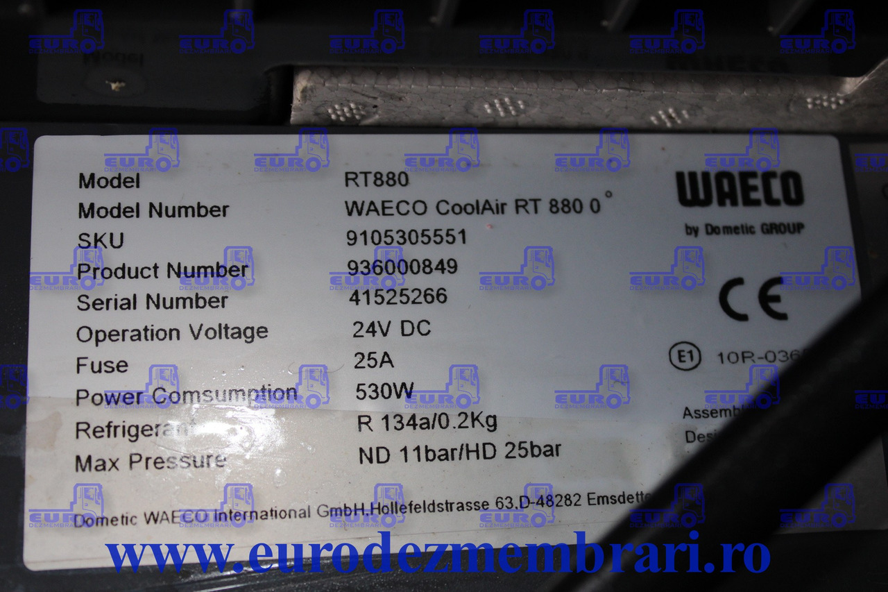 CLIMA STATIONARE WAECO RT880 9105305551, 936000849 - A/C part for Truck: picture 3 CLIMA STATIONARE WAECO RT880 9105305551, 936000849 - A/C part for Truck: picture 3