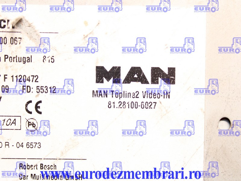 ELEMENT BORD UNITATE MULTIMEDIA MAN TGX 81.28100.6027, 81.28100.6026, 81.28100.6025, 81.28100.6017 - Cab and interior for Truck: picture 3 ELEMENT BORD UNITATE MULTIMEDIA MAN TGX 81.28100.6027, 81.28100.6026, 81.28100.6025, 81.28100.6017 - Cab and interior for Truck: picture 3