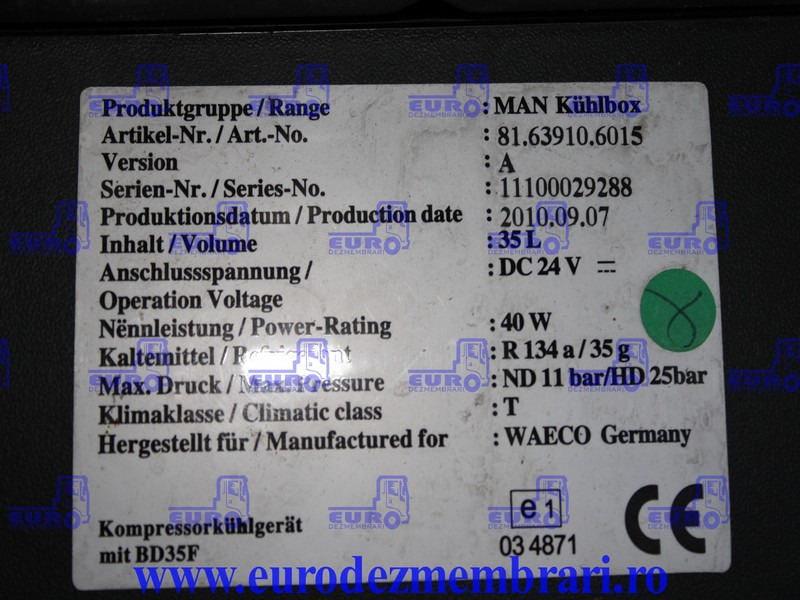 FRIGIDER MAN TGA TGX 81.63910.6015, 81.63910.6022, 81.63910.6024, 81.63910.6032 - Cab and interior for Truck: picture 3 FRIGIDER MAN TGA TGX 81.63910.6015, 81.63910.6022, 81.63910.6024, 81.63910.6032 - Cab and interior for Truck: picture 3