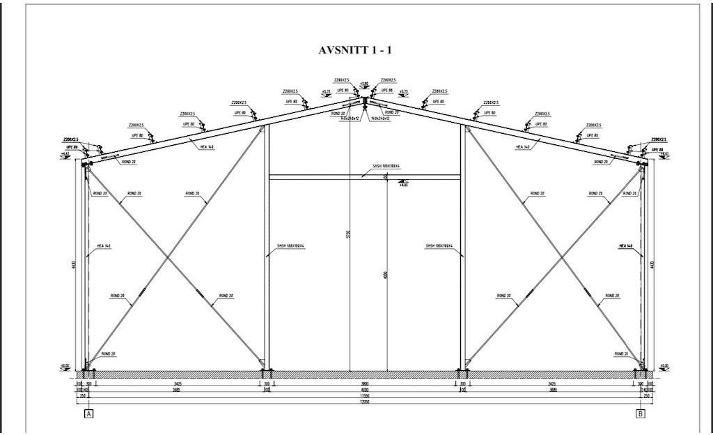 12x24 meter - 288 m2 - Construction equipment: picture 1 12x24 meter - 288 m2 - Construction equipment: picture 1