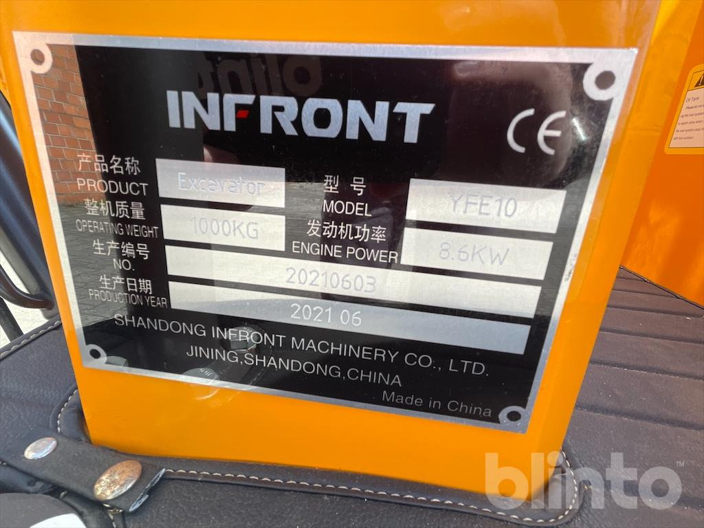 2021 INFRONT Excavator YFE10 - Mini excavator: picture 5 2021 INFRONT Excavator YFE10 - Mini excavator: picture 5