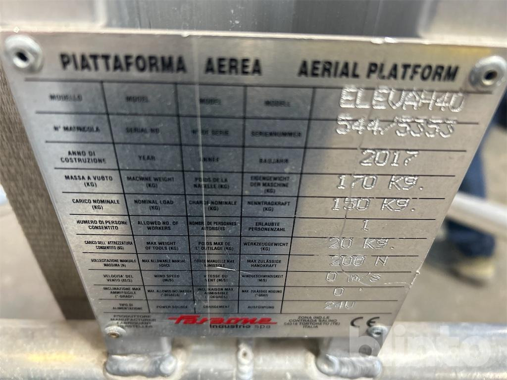 Faraone Elevah 40 (2017) - Vertical mast lift: picture 5 Faraone Elevah 40 (2017) - Vertical mast lift: picture 5
