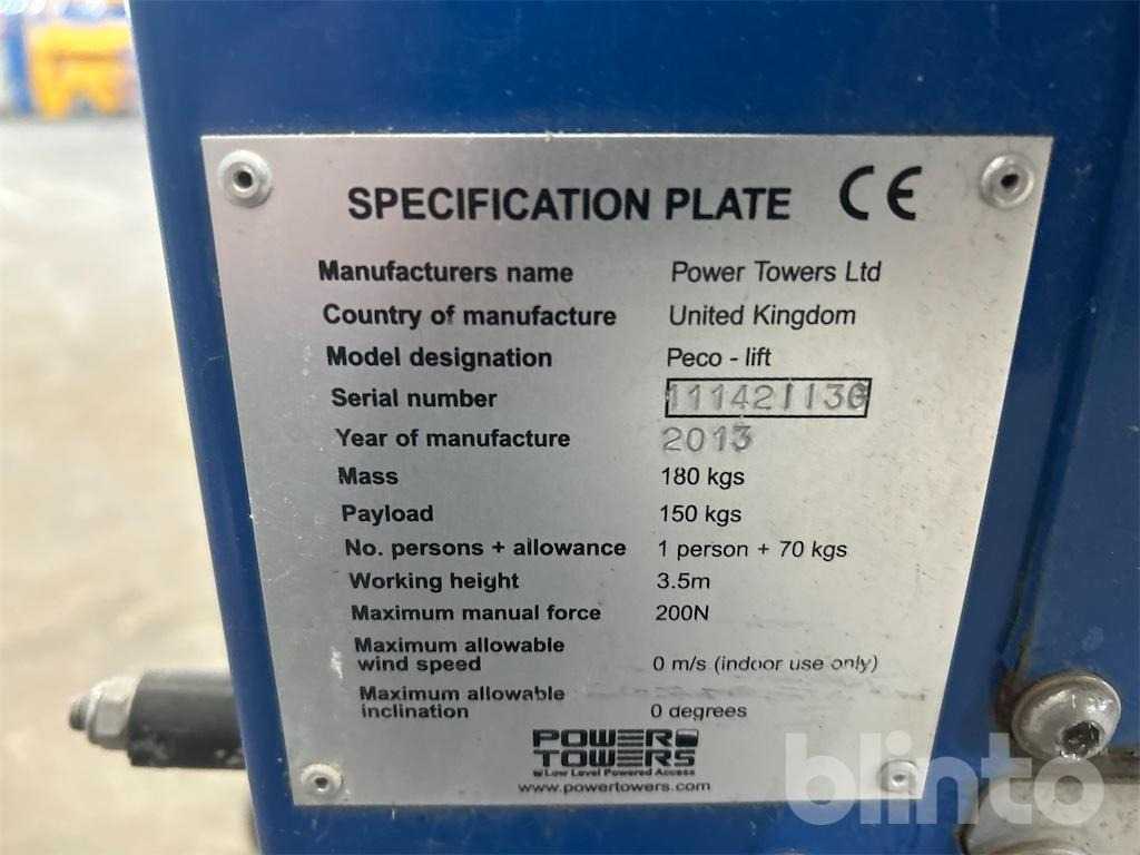Power Tower Peco-Lift (2013) - Vertical mast lift: picture 5 Power Tower Peco-Lift (2013) - Vertical mast lift: picture 5