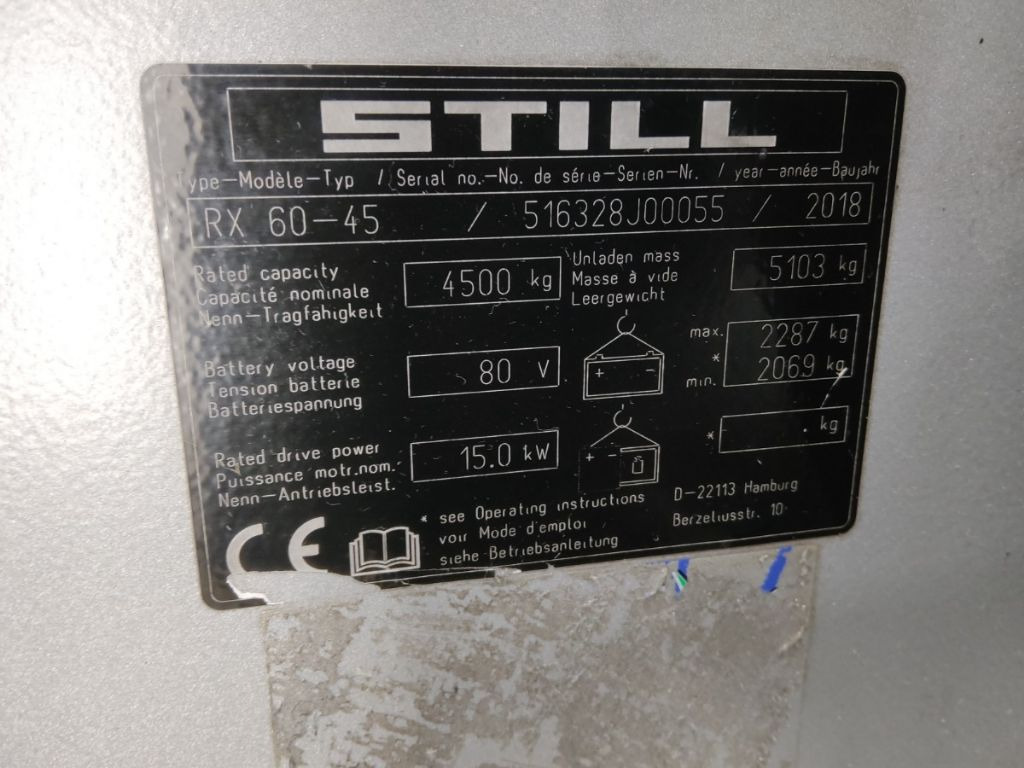 Electric forklift STILL RX60-45: picture 9