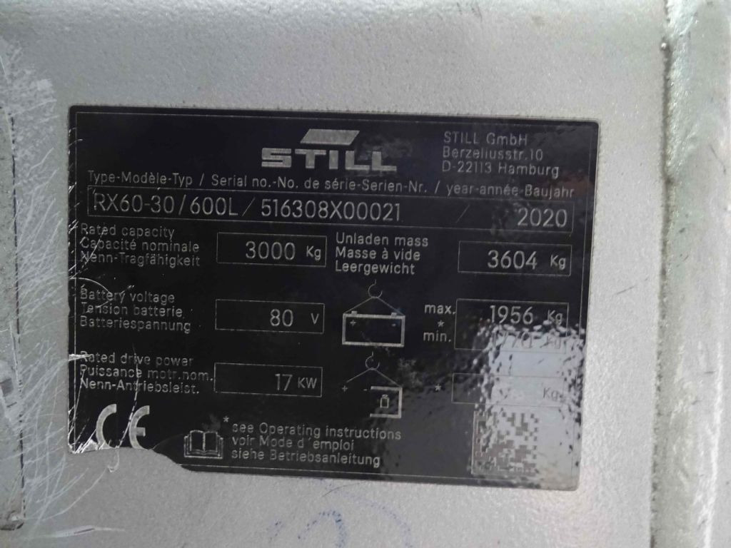 Still RX60-30L/600 - Electric forklift: picture 5 Still RX60-30L/600 - Electric forklift: picture 5