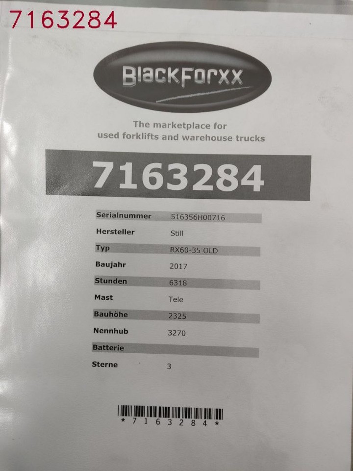 Still RX60-35 - Electric forklift: picture 5 Still RX60-35 - Electric forklift: picture 5