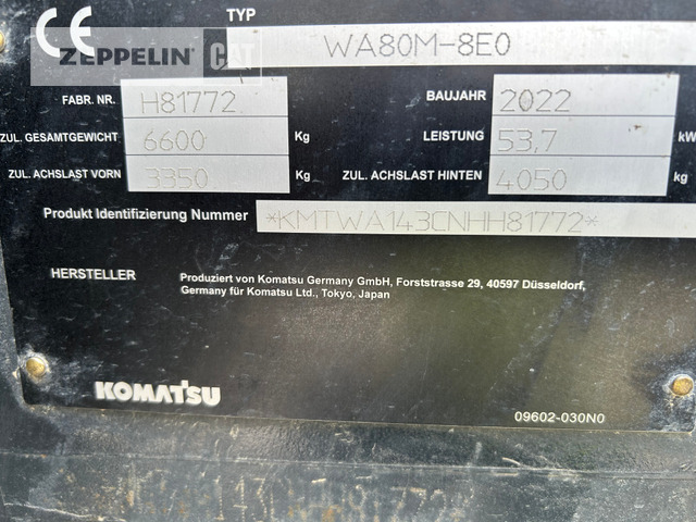 Wheel loader Komatsu WA80M-8EO: picture 6