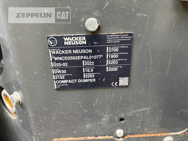Wacker DW30 - Articulated dumper: picture 2 Wacker DW30 - Articulated dumper: picture 2